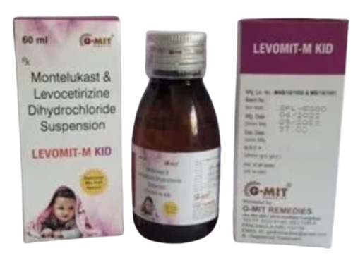 मोंटेलुकास्ट और लेवोसेटिरिज़िन डाइहाइड्रोक्लोराइड सस्पेंशन लेवोमिट-एम किड सिरप जेनेरिक ड्रग्स