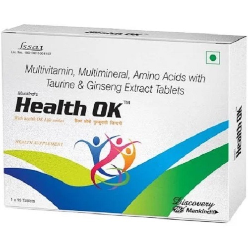 टॉरिन और जिनसेंग एक्सट्रैक्ट टैबलेट के साथ मल्टीविटामिन मल्टीमिनरल अमीनो एसिड, 1x 15 टैबलेट