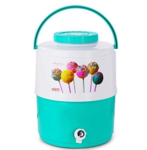 Portable Leakproof Insulated Drinking Water Jug (Camper) For Travel And Office - Color: Gree+White