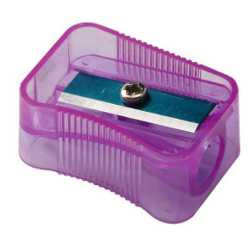 हल्का वजन 1X0.5 इंच प्लास्टिक और एल्युमिनियम बॉडी रेक्टैंगुलर शार्पनर