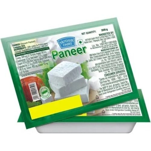 200 Gram, Pure And Natural No Added Preservatives Fresh Paneer