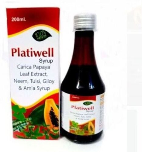 Ayurvedic Medicine 200 Ml Carice Papaya Leaf Extract Neem Tulsi Giloy And Amla Syrup 