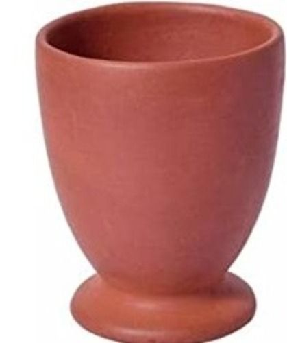 Brown 5 Inch Non Slippy Paint Coated Round Plain Terracotta Cup