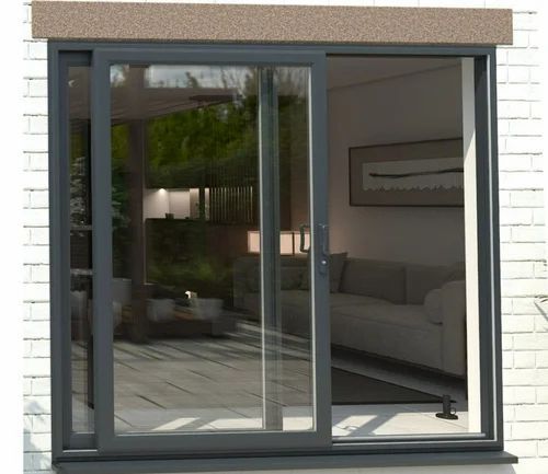 8 Feet Height UPVC Glass Sliding Door for Residential And Commercial Use