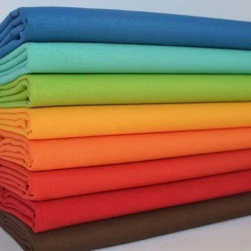 Multi Color Plain Cotton Bled Fabrics For Making Garments