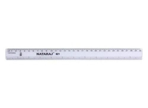 Portable And Lightweight Plastic Body Rectangular Transparent Nataraj Scale, 20 Inches Long