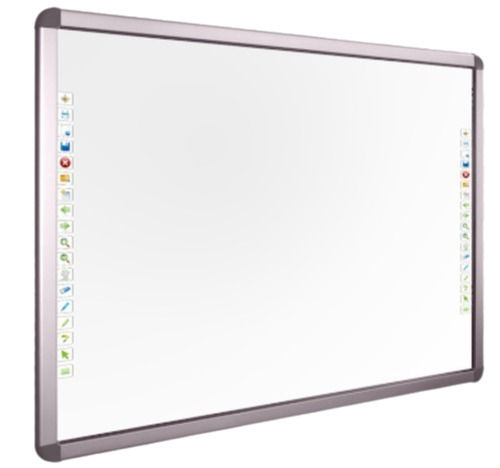 White Rectangular Wall Mounted Electric Hard Coated Polyester Digital Smart Board