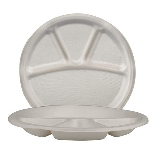 10 Inches Round Plain Disposable Plastic Plates (Pack Of 25 Pieces)