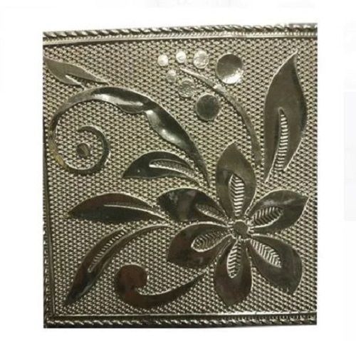 Brown 4 X 4 Inch Rectangular Steel Decorative Embossed Die