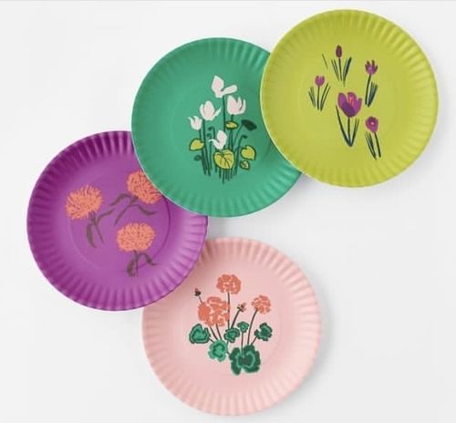 6-10 Inches Round Shape Melamine Plates For Food Served