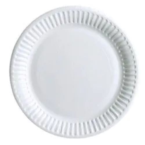 6 Inches Plain Round Disposable Serving Paper Plates For Household And Events