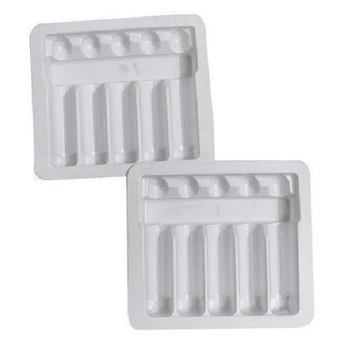 White 72 X 74 Mm Rectangular 4 Side Seal Pp Pharma Packing Ampoule Tray