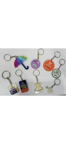 Available In Various Color And Shape Printed Acrylic Keychain 
