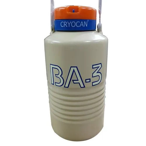 Ba 3 Cryocan Liquid Nitrogen Gas Container Screw Cap General Medicines