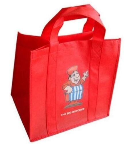 Lightweight Printed Promotional Non Woven Carry Bag With Loop Handle