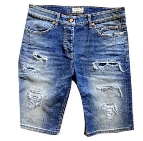 Shrink Resistance Washable Regular Fit Casual Wear Plain Dyed Denim Short For Mens