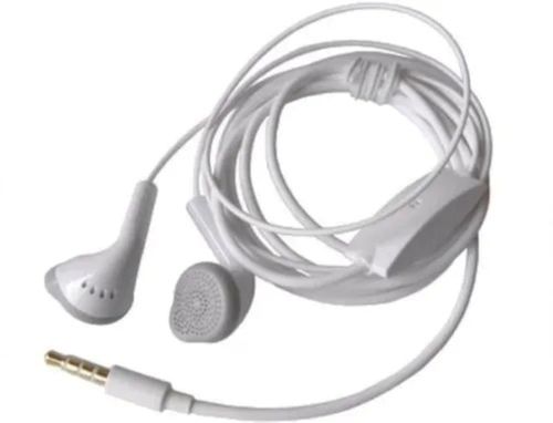 White 1.2 M Long High-Quality Sound Portable Lightweight Rubber Plastic Wired Earphone