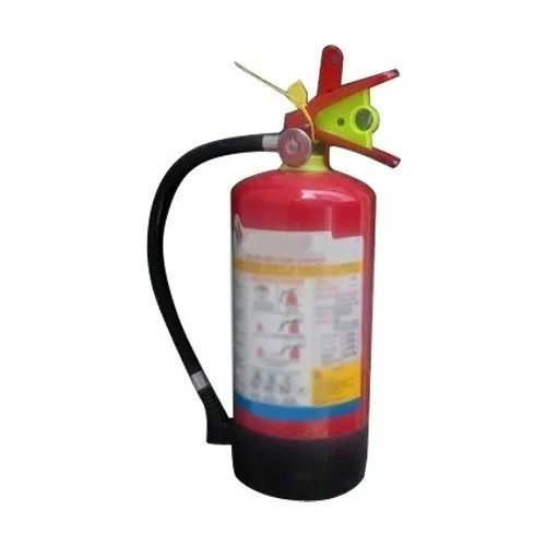 Red 6 Kilogram 440 Mm Elastic Hose Mild Steel Cylindrical Fire Extinguishers 