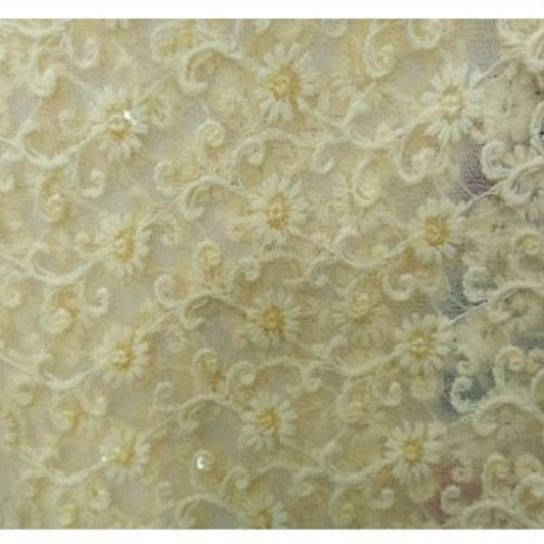 Washable Comfortable And Light Weight Stylish Embroidered Soft Net Fabric