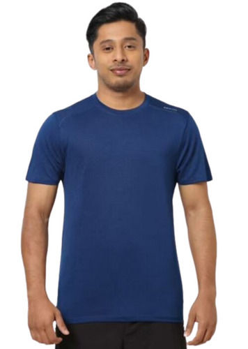 Men'S Regular Fit Short Sleeves Round Neck Casual Wear Plain Polyester T Shirt Age Group: 18 To 45