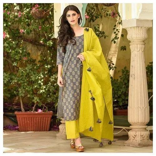 Party Wear Printed Design Palazzo Suits With Half Sleeves