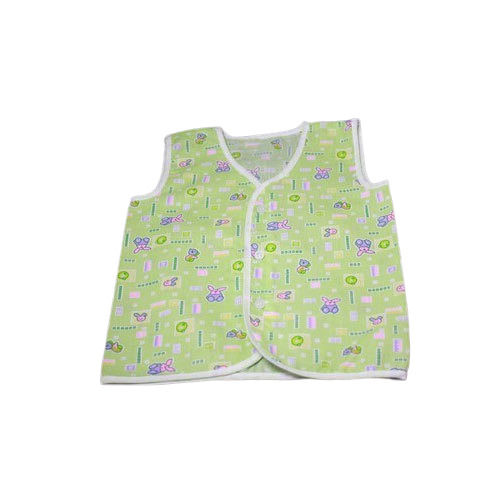Sleeveless Multi Color Printed Pattern V Neck Cotton Vest For Baby