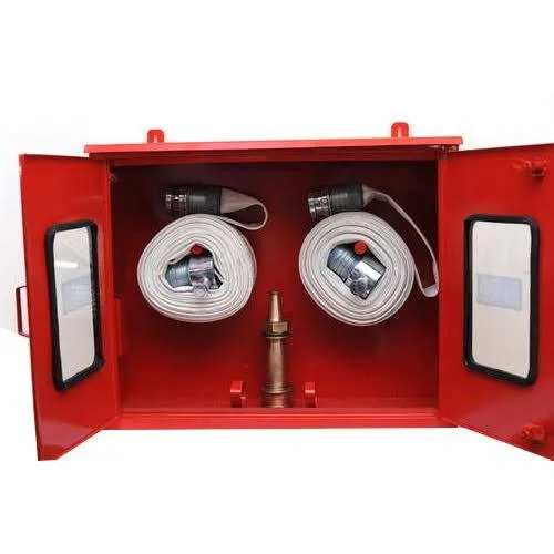 Mild Steel Double Door Hose Box - 4-10 mm Thickness, Color Coated Finish, Weather Resistant | Sturdy Design, Easy Operation for Fire Safety in Offices and Factories