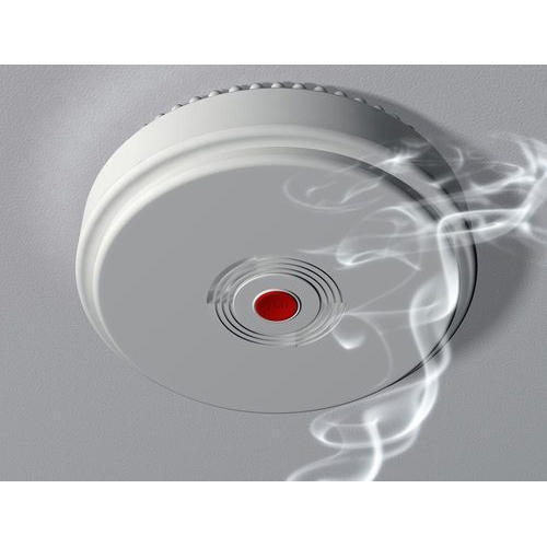 White Plastic Smoke Detector For Home, Office, Hotel Use