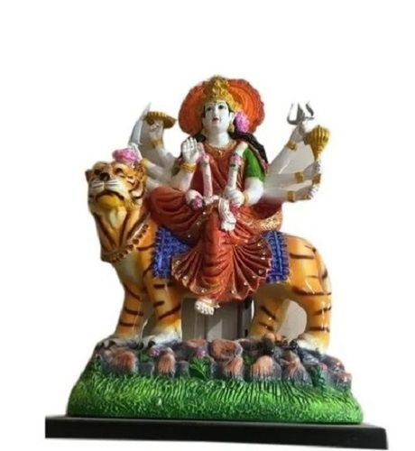 Mesh 12 Inch Eco Friendly Hand Painted Ma Durga Statue 