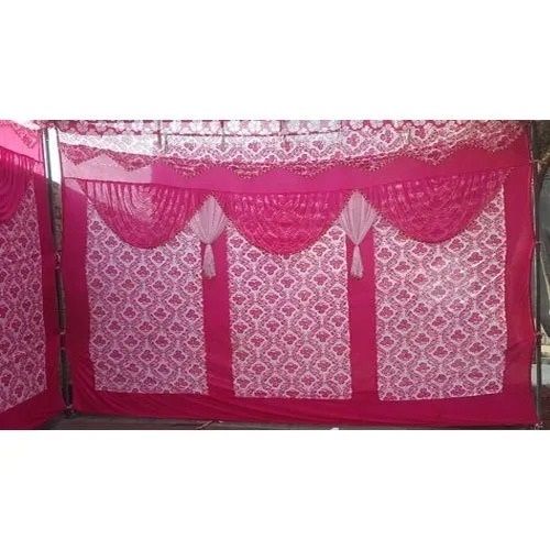 Pink 15X15 Ft Size Oriental Printed And Designer Wedding Curtains 