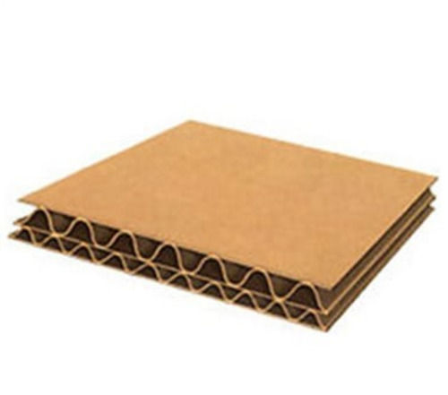 Brown 3Mm Thick 12 X 10 Inches Rectangular Recycled Corrugated Paper Sheet