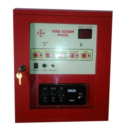 Wall Mounted Semi-Automatic Addressable Fire Alarm Control Panel - M S Body, Rectangle Shape, Available in Red, Yellow, Black | Sturdy Design, Easy Operation, Crack Resistant