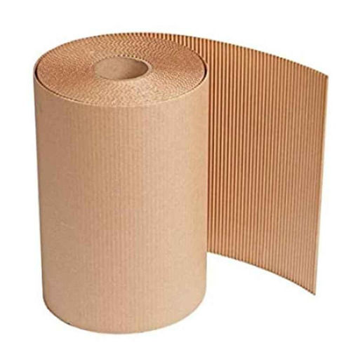 Brown Smooth Finished Plain Corrugated Kraft Paper Roll For Packaging