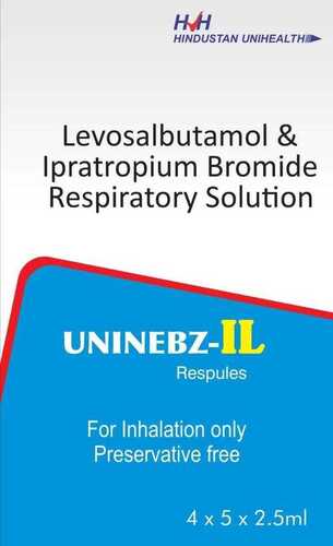 Uninebz Il Levosalbutamol और Ipratropium Bromide श्वसन समाधान सामान्य दवाएं