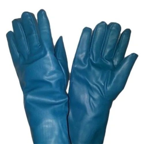 Sky Blue Water Assistant Soft Rubber Full Finger Plain Pvc Hand Glove