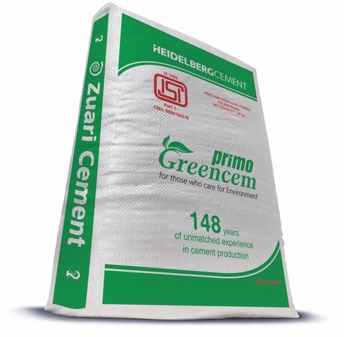 Zuari Cement Primo Greencem Heidelberg Cement, 50 Kg Pp Sack Bag