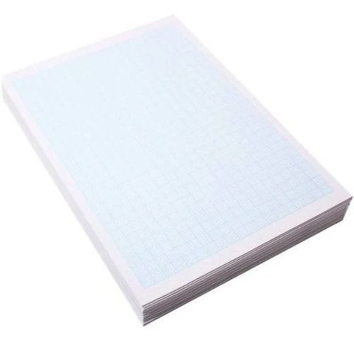 White And Blue 0.3Mm Thick Rectangular Printing Graph Paper (Pack Of 50 Pieces)