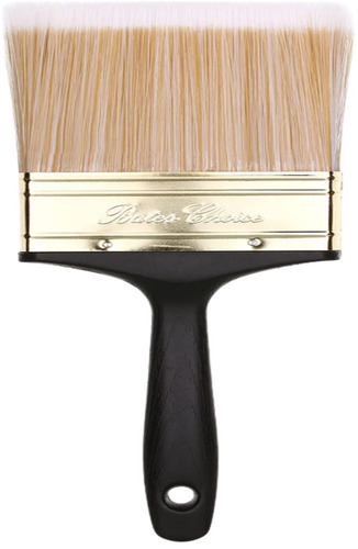 12 Inches, Stainless Steel And Wooden Body Paint Brush For Wall Painting - Nylon Hair Material, Black Color, Dust Proof, Polishing Functionality