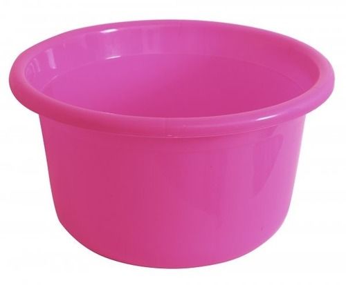 Pink 25 Liter Polished Round Plain Poly Vinyl Chloride Plastic Tub