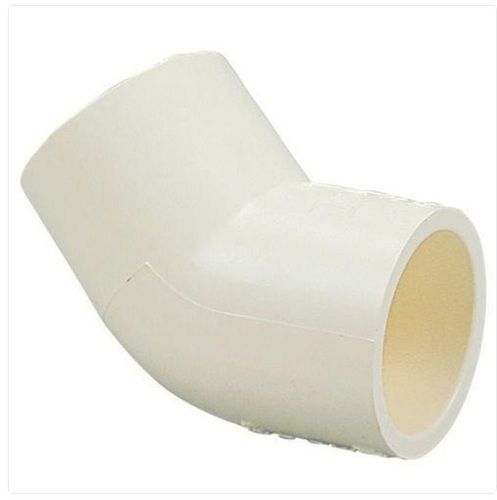 Cream 3 Inch 80 Hardness 52 Mpa 45 Degree Female Solid Cpvc Elbow 