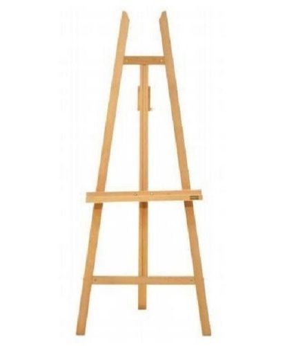 Pine Wood 5 Feet Plain Pinewood Finish Pyramid Shape Wooden Easels Stand