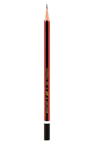 Red And Black 7.5 Inches, Easy To Grip 621 Graphite Lead Extra Dark Wooden Pencils