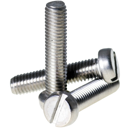 Corrosion Resistance Full Threaded Slotted And Round Stainless Steel Screw - 3 Inch Size, Silver Color with Polished Finish, Lightweight at 10 Grams
