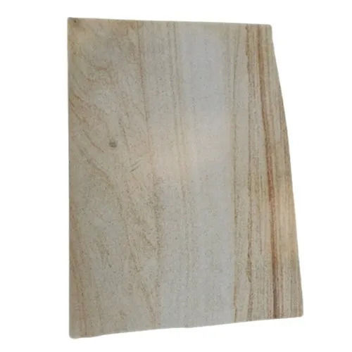 Environment Friendly Rectangular Light Yellow Teak Wood Sandstone Slab (20 mm)