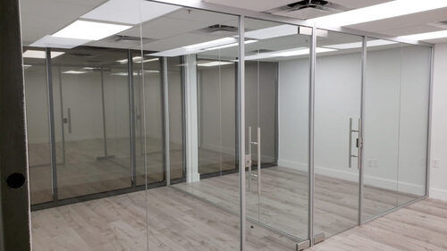 Glass Wall Aluminium Office Partition Services Granular