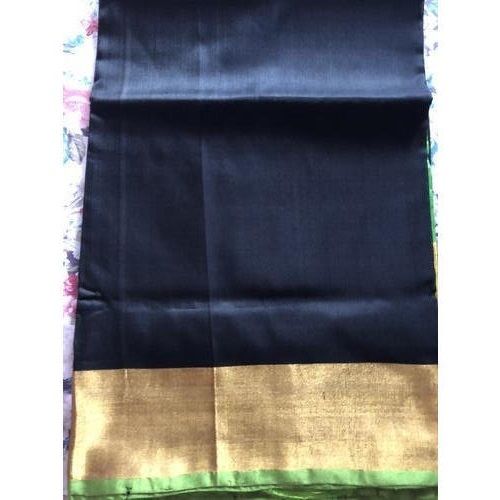 Ladies Plain Lightweight Wrinkle Resistant Festive Wear Pure Uppada Silk Saree