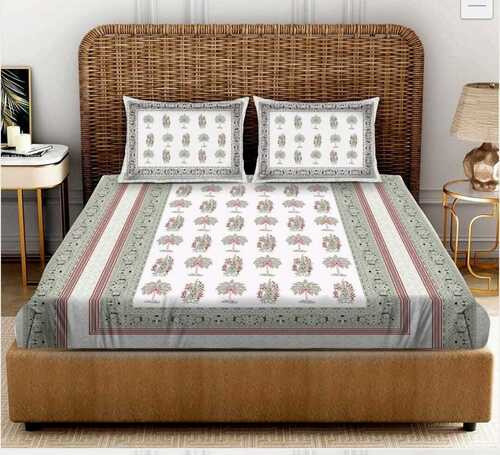Printed Cotton Double Bedsheet For Home And Hotels