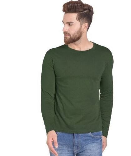 Quick Dry Casual Wear Full Sleeves and O Neck Type T-Shirt for Men