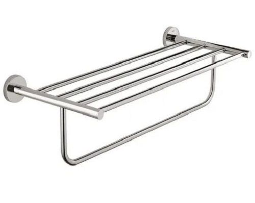 Wall Mounted Glossy Finished Stainless Steel Towel Rack 