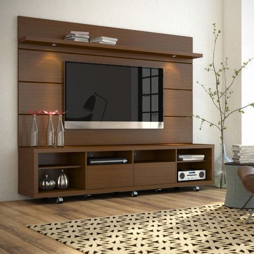 Wall Mounted Wooden Tv Unit For Home